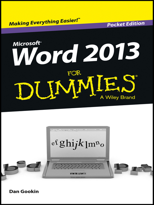 Title details for Word 2013 For Dummies by Dan Gookin - Available